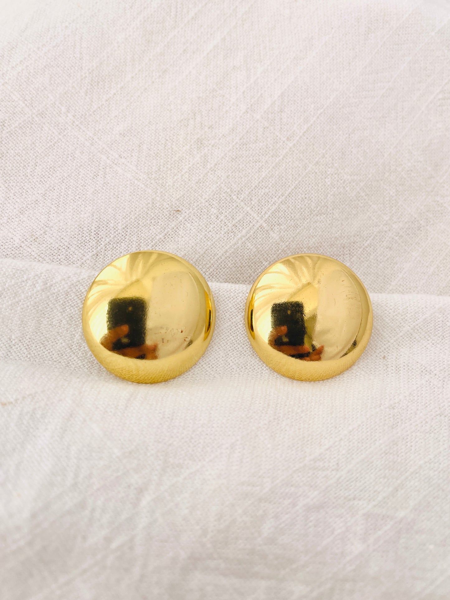 Round Flat Earring