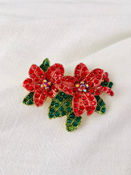 Red Flower Brooch